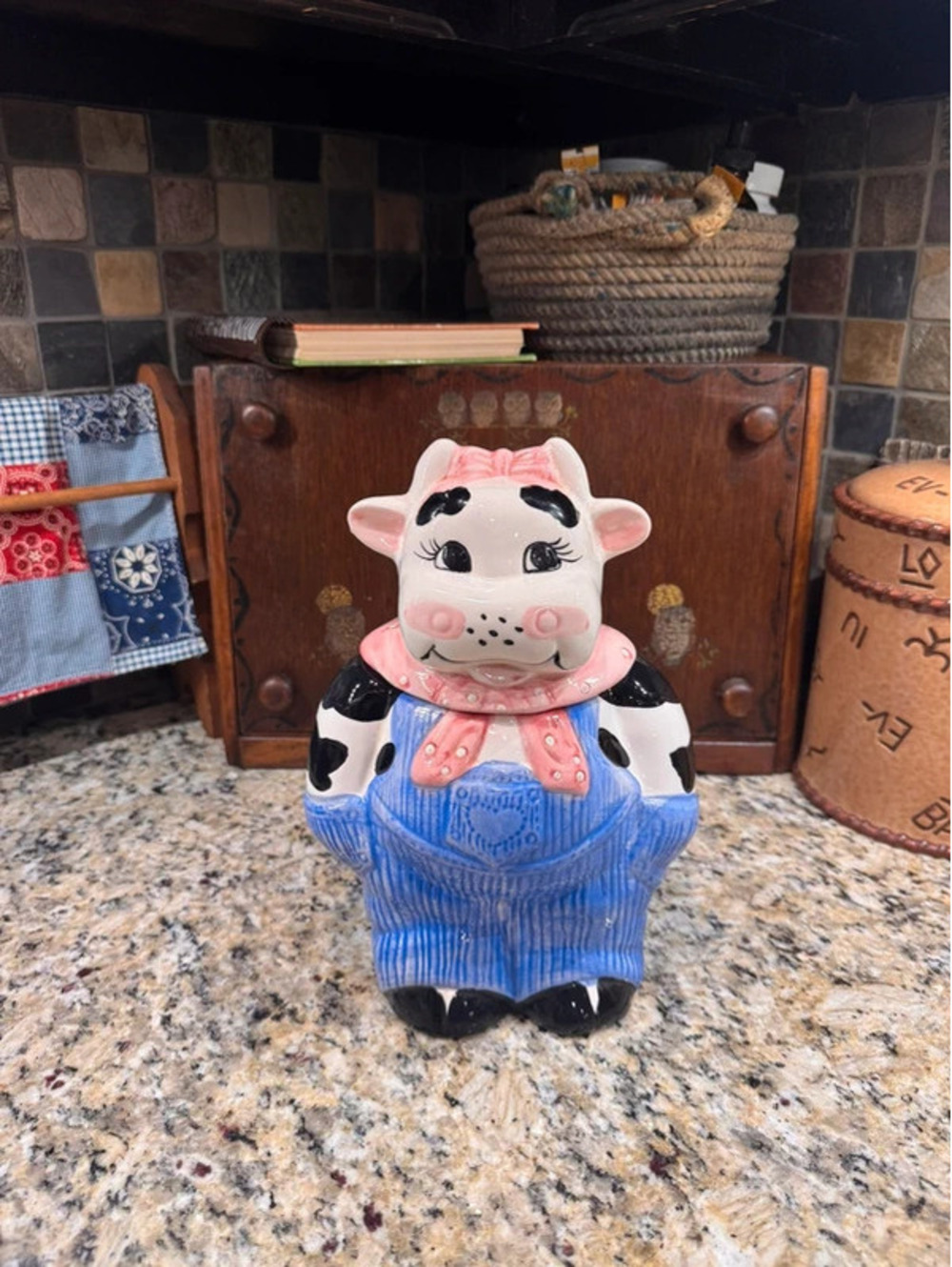 Vintage DesignPac cow cookie jar